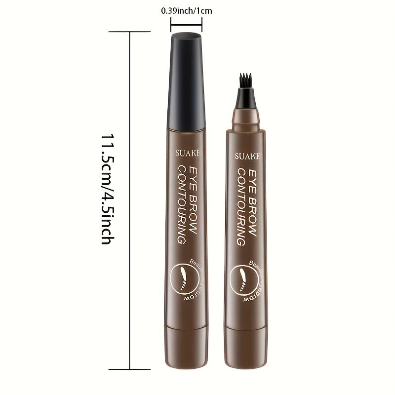 1pc Waterproof Eyebrow Pen - Microblading Eyebrow Pencil with a Micro-Fork Tip Applicator - Creates Natural Looking Brows Makeup Effortlessly