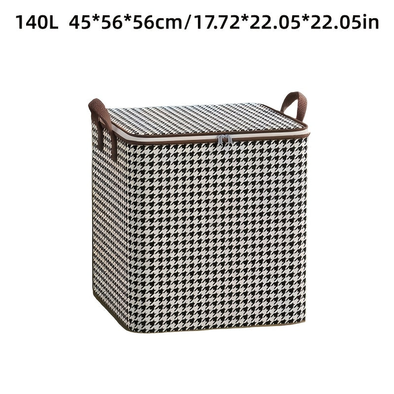 1pc Clothing And Quilt Storage Box, Foldable Travel Bag for Outings, Portable Packing Bag for Moving, Wardrobe Organizer for Clothes And Comforters, Under-Bed Storage