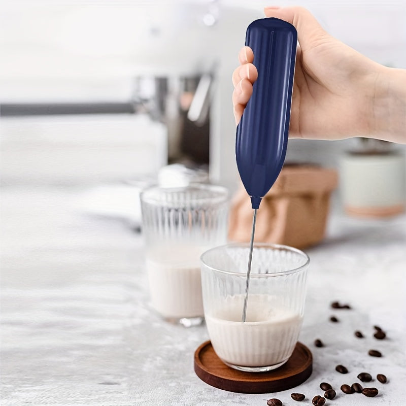 1pc, Electric Milk Frother, Compact Milk Foamer, Portable Electric Whisk, Battery-Operated (Batteries Not Included) Beverage Mixer, Handheld Mixer for Coffee, Cordless Electric Blender for Lattes, Cappuccino, Frappe, Chocolat