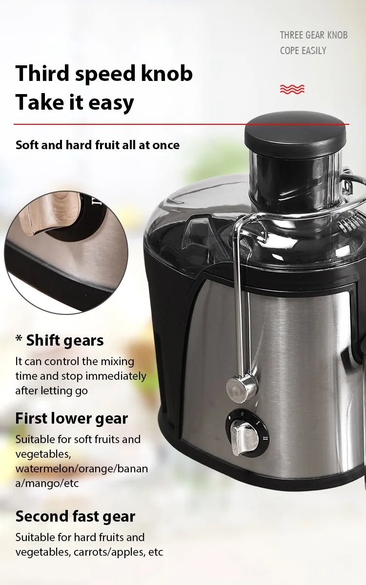 400W Juicer Machine,22000RPM Juicer with 3-inch Big Mouth for Whole Fruits and Veg,Juice Extractor with 2 Speeds,Easy to Clean