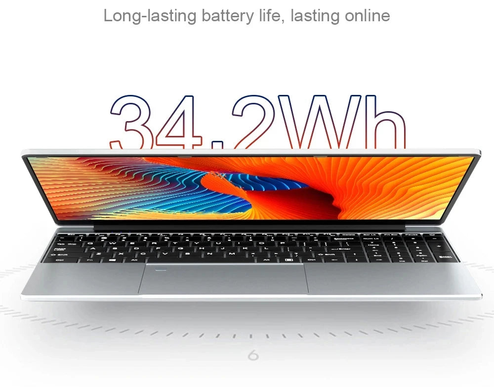 Windows 11 Intel Core i7 8500Y N4000 15.6 inch Portable Laptop Fingerprint Unlock Notebook 16GB 1TB 2TB Gaming Laptops Computer