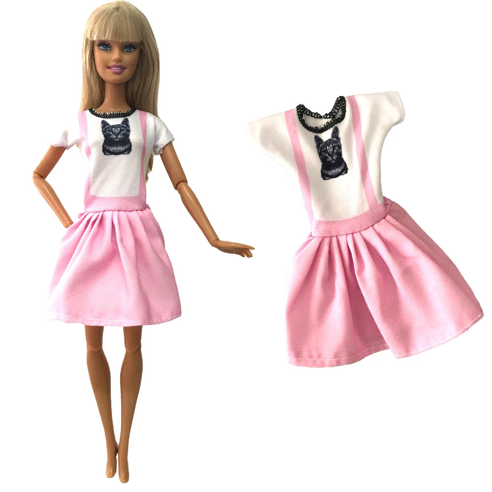 NK 2 Set 30CM Doll Mixed Male Girl Doll Clothes Fashion Doll Dress 11.5 inch Doll Clothes For 1/6 Dolls Accessories Gift Toy J J