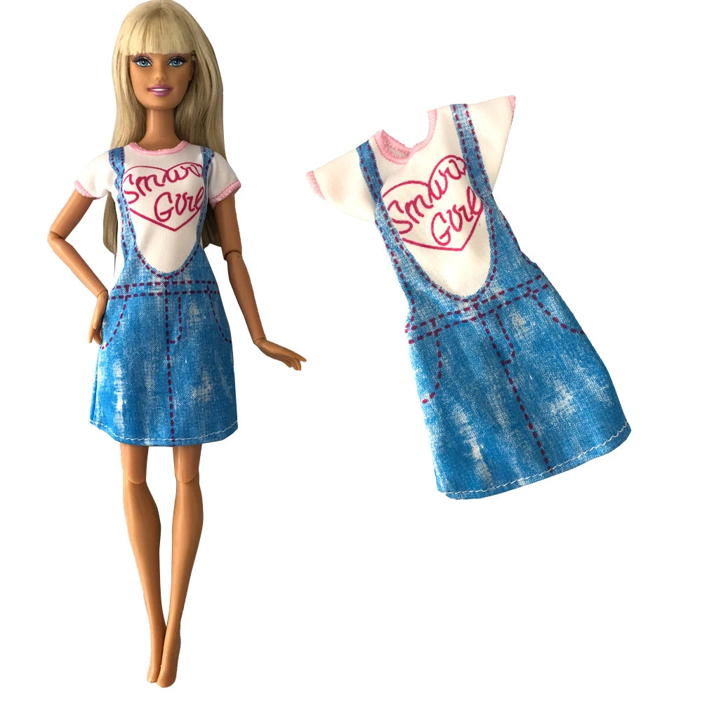 NK 2 Set 30CM Doll Mixed Male Girl Doll Clothes Fashion Doll Dress 11.5 inch Doll Clothes For 1/6 Dolls Accessories Gift Toy J J