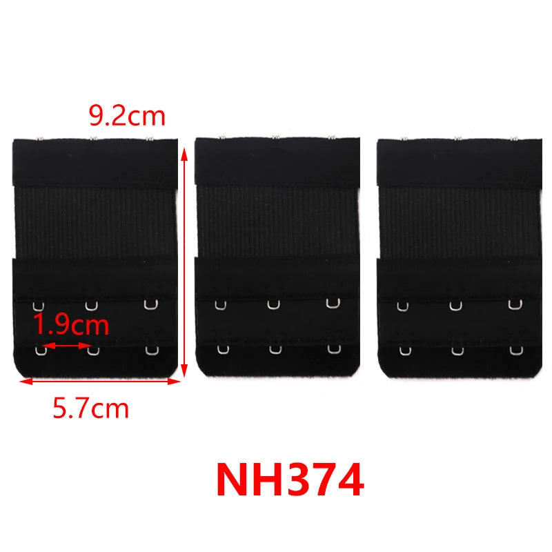 3PCS Lady 3Hooks Bra Extender for Women's Elastic Bra Extension Strap Hook Clasp Expander Adjustable Belt Buckle Underwear
