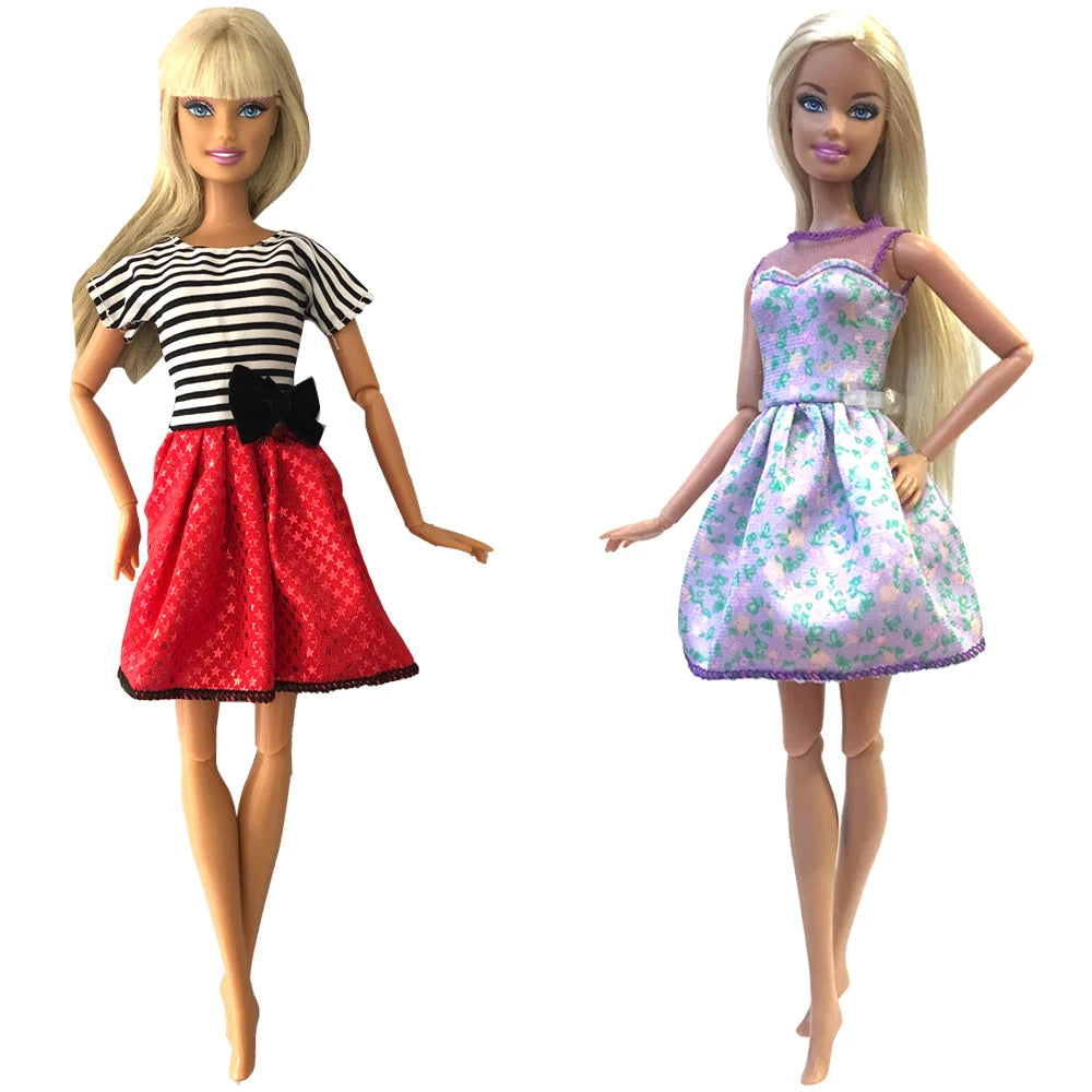 NK 2 Set 30CM Doll Mixed Male Girl Doll Clothes Fashion Doll Dress 11.5 inch Doll Clothes For 1/6 Dolls Accessories Gift Toy J J
