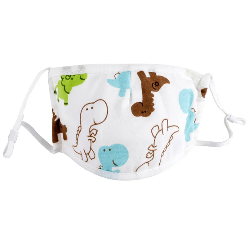 Kids Baby Anti Dust Face Mask Cartoon Washable Mouth Cover Bacterial Proof Animal Breathing Reusable Cotton Mask 0-12years