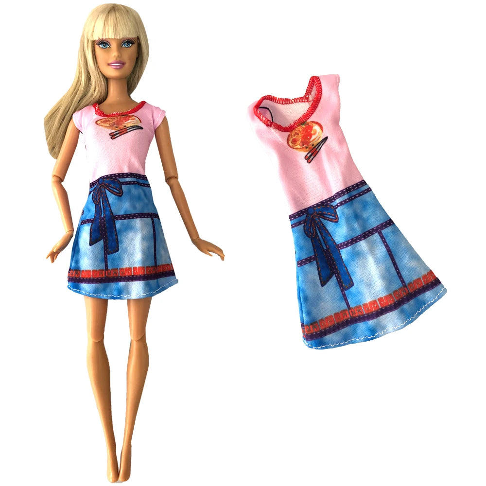 NK 2 Set 30CM Doll Mixed Male Girl Doll Clothes Fashion Doll Dress 11.5 inch Doll Clothes For 1/6 Dolls Accessories Gift Toy J J
