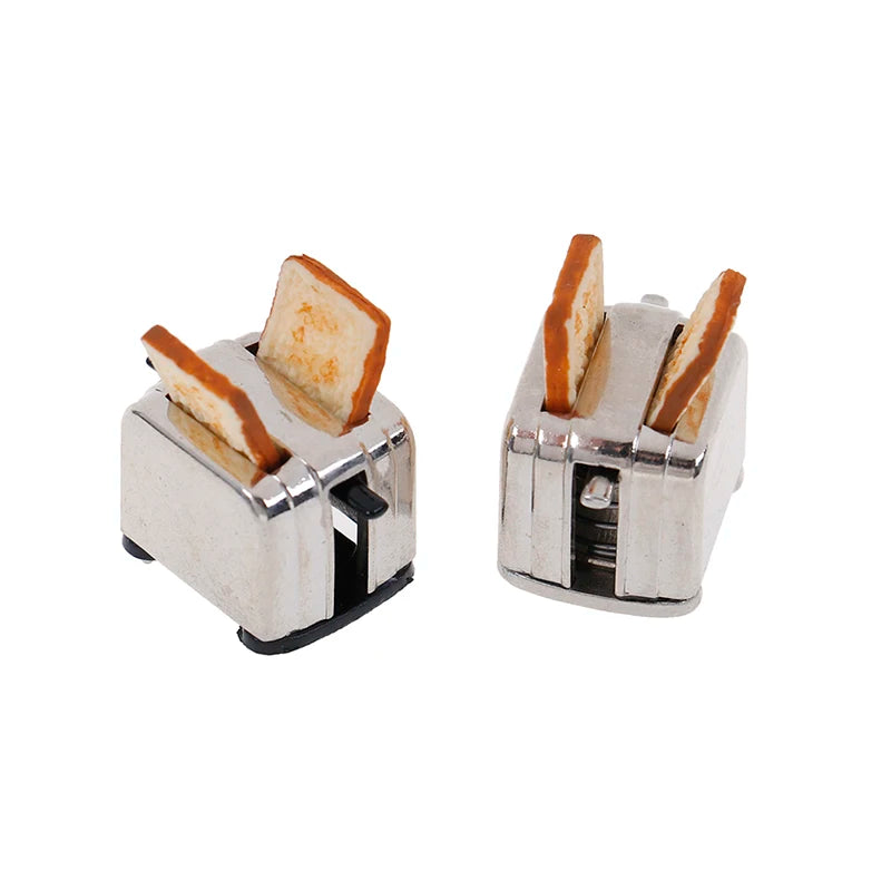 1PC Dollhouse 1/12 Scale Mini Bread Machine Miniature Kitchen Access Toaster Home Decoration Spoon Shovel Cookware Model