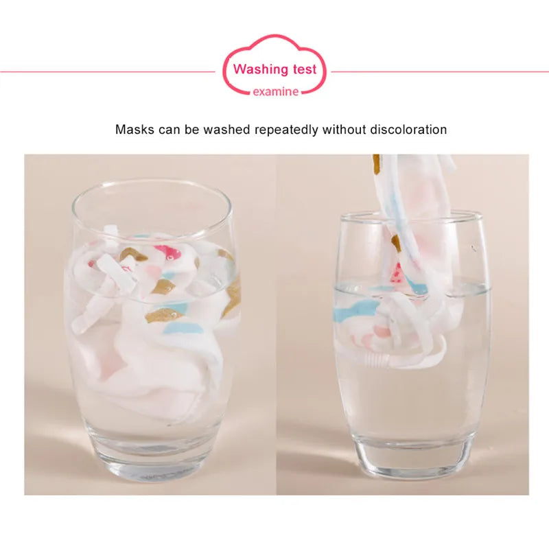 Kids Baby Anti Dust Face Mask Cartoon Washable Mouth Cover Bacterial Proof Animal Breathing Reusable Cotton Mask 0-12years