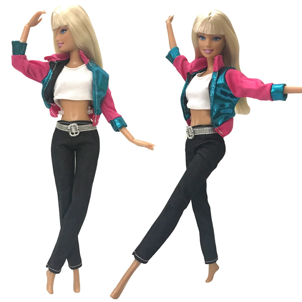 NK 2 Set 30CM Doll Mixed Male Girl Doll Clothes Fashion Doll Dress 11.5 inch Doll Clothes For 1/6 Dolls Accessories Gift Toy J J