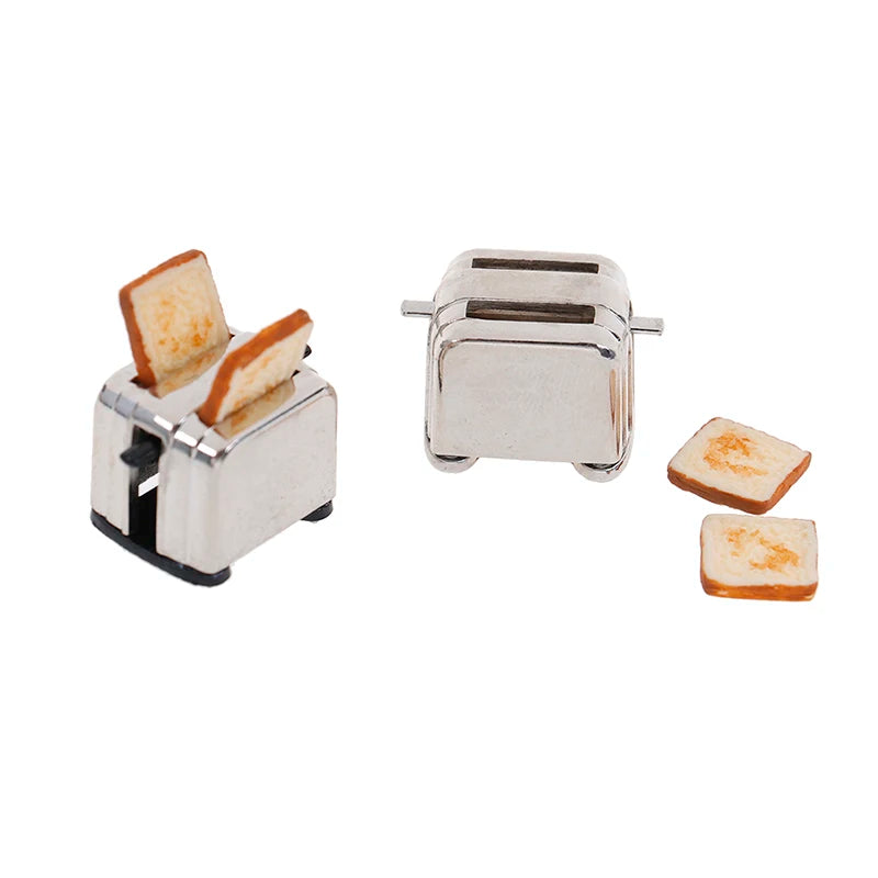 1PC Dollhouse 1/12 Scale Mini Bread Machine Miniature Kitchen Access Toaster Home Decoration Spoon Shovel Cookware Model