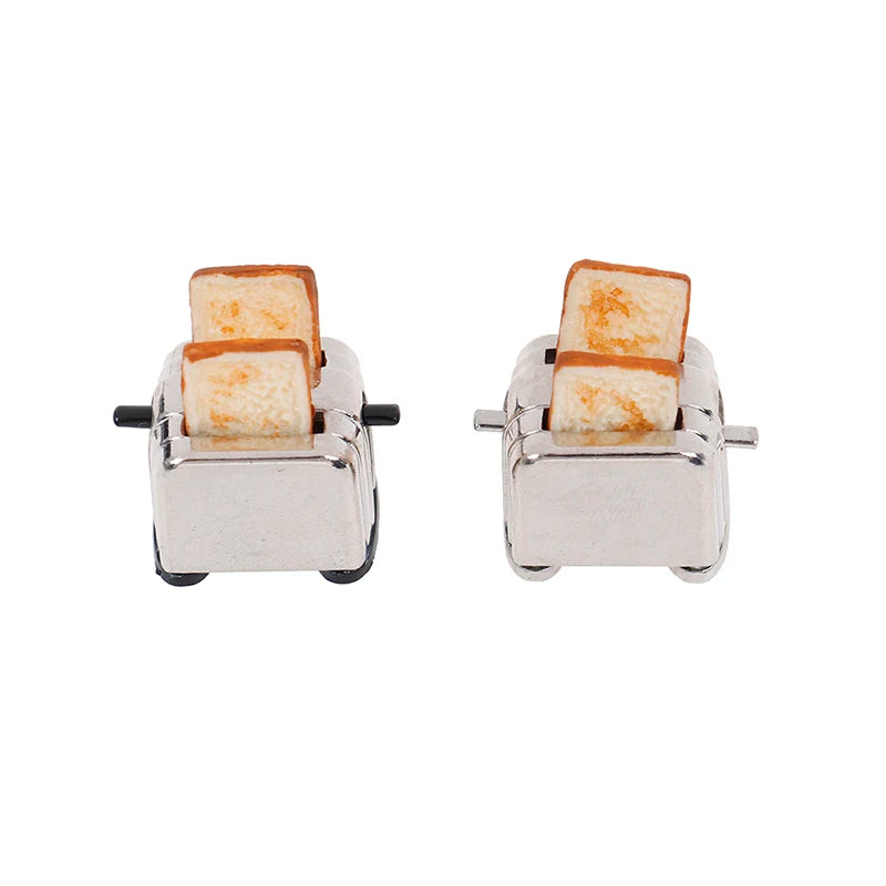 1PC Dollhouse 1/12 Scale Mini Bread Machine Miniature Kitchen Access Toaster Home Decoration Spoon Shovel Cookware Model