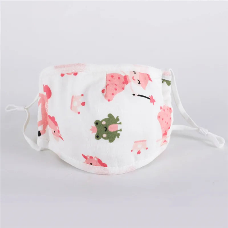 Kids Baby Anti Dust Face Mask Cartoon Washable Mouth Cover Bacterial Proof Animal Breathing Reusable Cotton Mask 0-12years