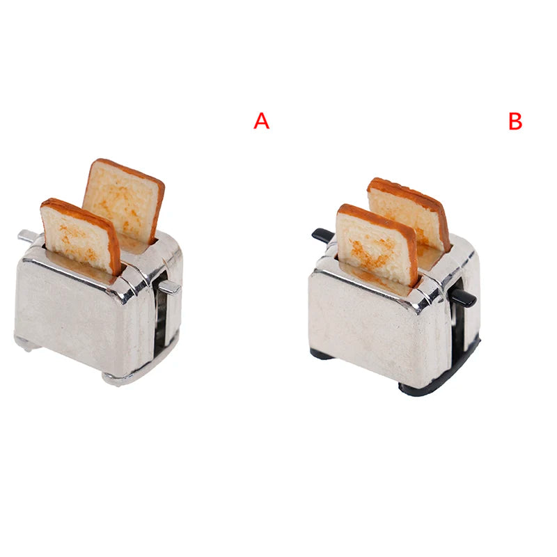 1PC Dollhouse 1/12 Scale Mini Bread Machine Miniature Kitchen Access Toaster Home Decoration Spoon Shovel Cookware Model