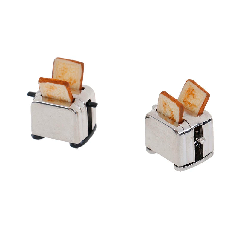 1PC Dollhouse 1/12 Scale Mini Bread Machine Miniature Kitchen Access Toaster Home Decoration Spoon Shovel Cookware Model