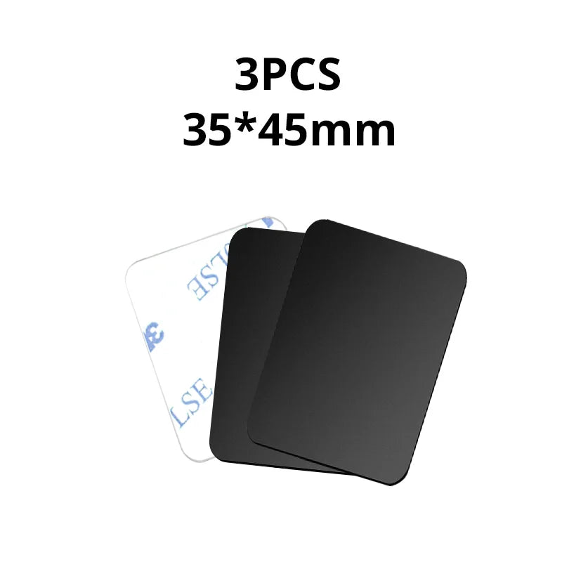 5PCS Car Phone Holder Metal Plate Magnetic Holder Round Square Sticker iron Sheet for Mobile Tablet Magnet Disk Desk Car Stand
