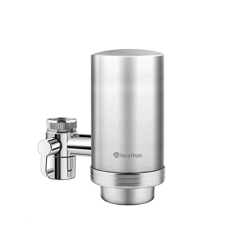 Wheelton Stainless Steel Kitchen Tap Filter Water Purifier Faucet Composite Activated Carbon Household Drinking Filtration Home
