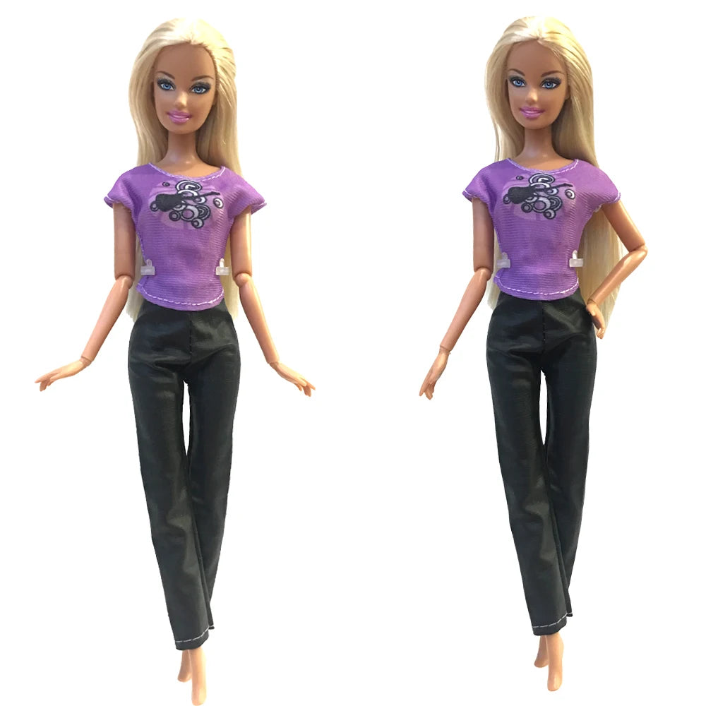 NK 2 Set 30CM Doll Mixed Male Girl Doll Clothes Fashion Doll Dress 11.5 inch Doll Clothes For 1/6 Dolls Accessories Gift Toy J J