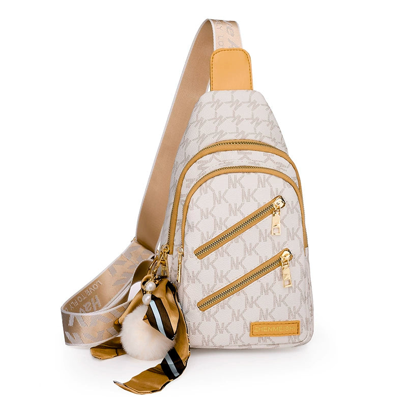 Casual Women's Soft Leather Shoulder Chest Bag