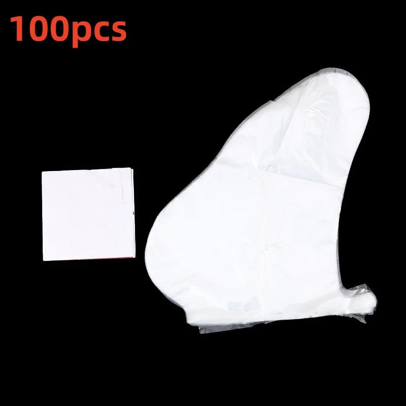 100/200Pcs Disposable Foot Moisturizing Socks Transprent Foot Bags PE Foot SPA Covers Callus Remover Feet Care Pedicure Tools