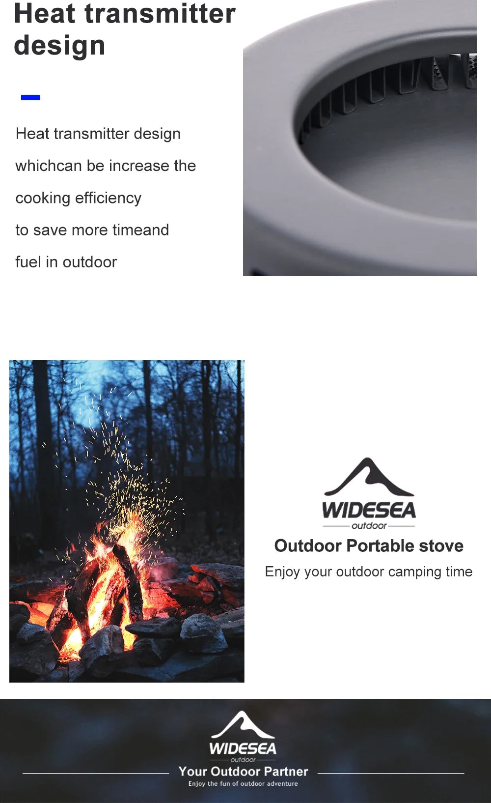 Outdoor Camping Pot 1.3L 2.3L Cookware Outdoor Cooking Kettle Set Heat Cooker Travel Tableware Tourist Kitchen Utensil Equipment