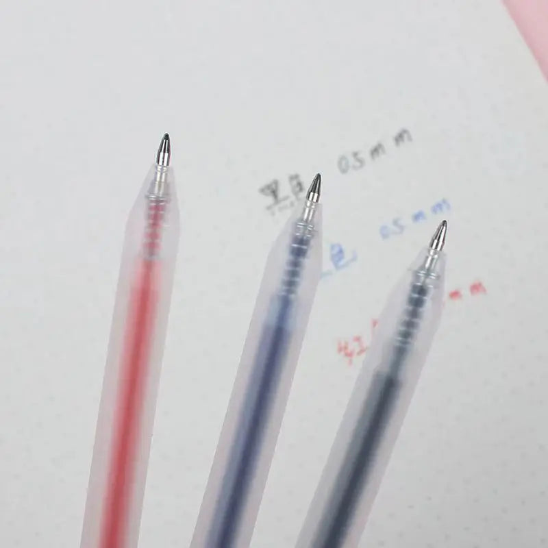 Conjunto de canetas de gel retráteis, 6/10 peças, 0.5mm, tinta preta/azulesferográfica,escrita,escritórioassinaturadenegócios