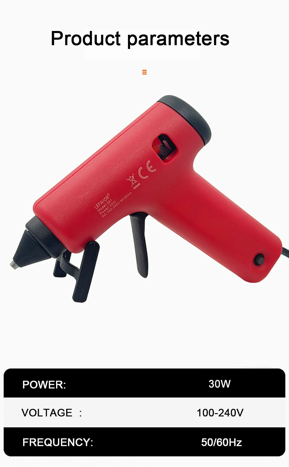 30W Hot Melt Glue Gun Mini Household Industrial Silicone Guns DIY Heat Temperature Thermo Electric Repair Tool With Glue Sticks