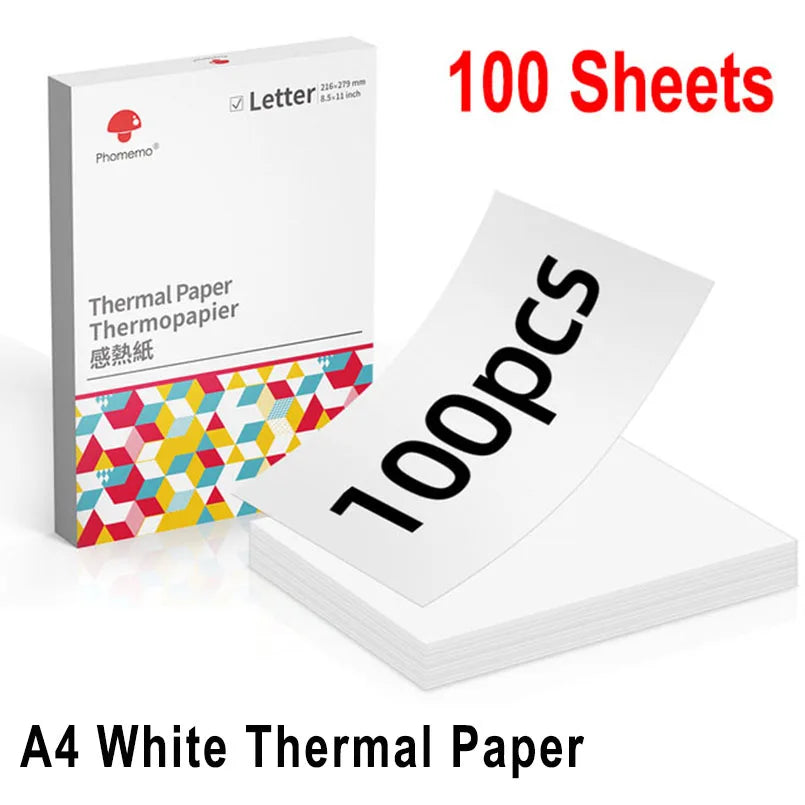 Phomemo M08F A4 Portable Thermal Printer Supports A4 Thermal Paper PJ-722 PJ-763 Wireless Thermal Compact Printer
