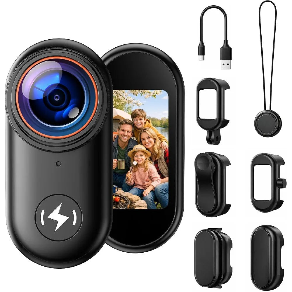 New Sports Camera 4K Body Action Wearable Body Camera Magnetic Thumb Size Action Cam Stabilization Audio/Video Recording Action