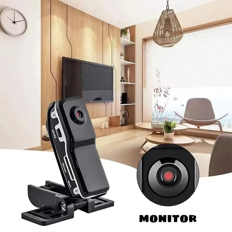 For Home and OfficeHD Mini DV Camera Body Camcorder Mount Portable Video Record Nanny Security Cam Small Sports Car DVR Webcam