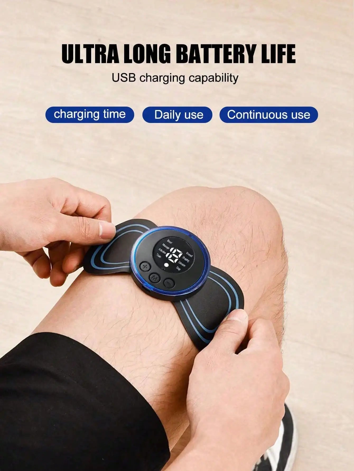 Mini Cervical Spine Patch Remote Control and Portable Massager with Patches for Full Body Massage with Multi-mode Adjustment