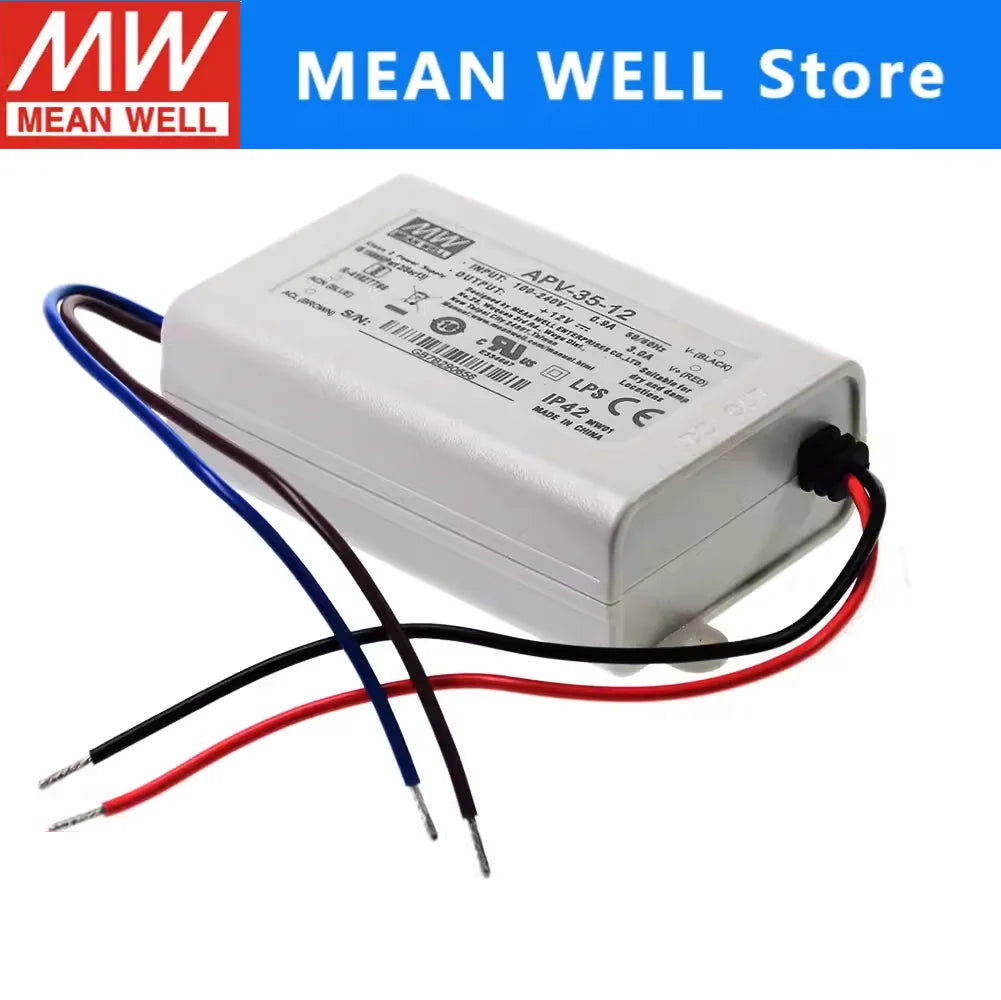 MEAN WELL APV-35 APV-35-5 APV-35-12 APV-35-15 APV-35-24 APV-35-36 Single Output Switching Power Supply APV-35 5V 12V 15V 24V 36V
