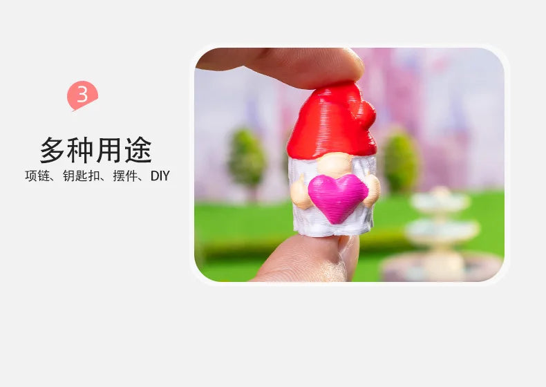 10/20/50pcs Mini Heart Love Dwarf Doll Figurine Miniature Gnome Garden Fairy Landscape Crafts Desktop Valentine's Day Ornament