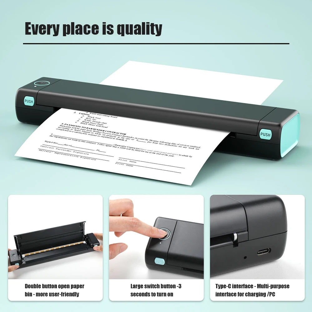 Wireless Tattoo Stencil Printer, Thermal Transfer Tattoo Machine Supports Tattoo Transfer Paper Stencil Printer For Tattooing Co