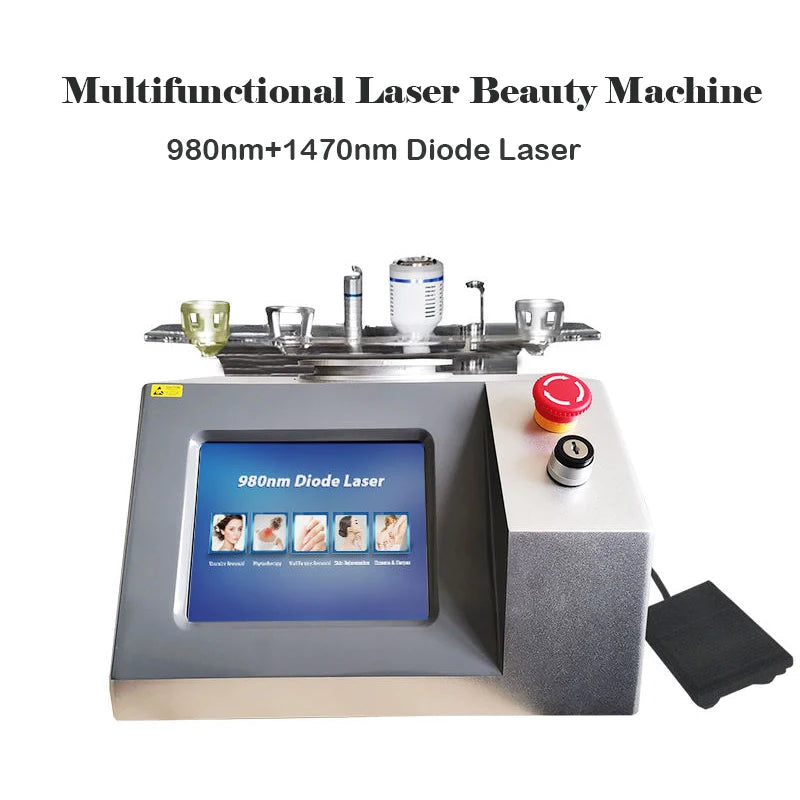 980Nm Laser Diode Vascular Spider Varicose Vein Removal Machine Treatment Fungi Physiotherapy