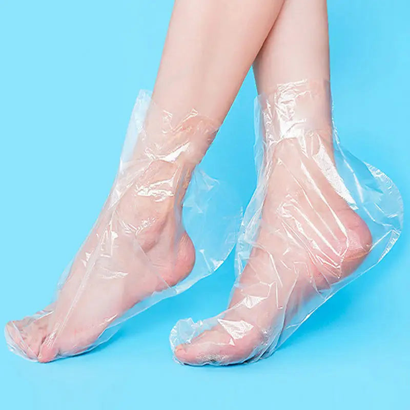 100/200Pcs Disposable Foot Moisturizing Socks Transprent Foot Bags PE Foot SPA Covers Callus Remover Feet Care Pedicure Tools