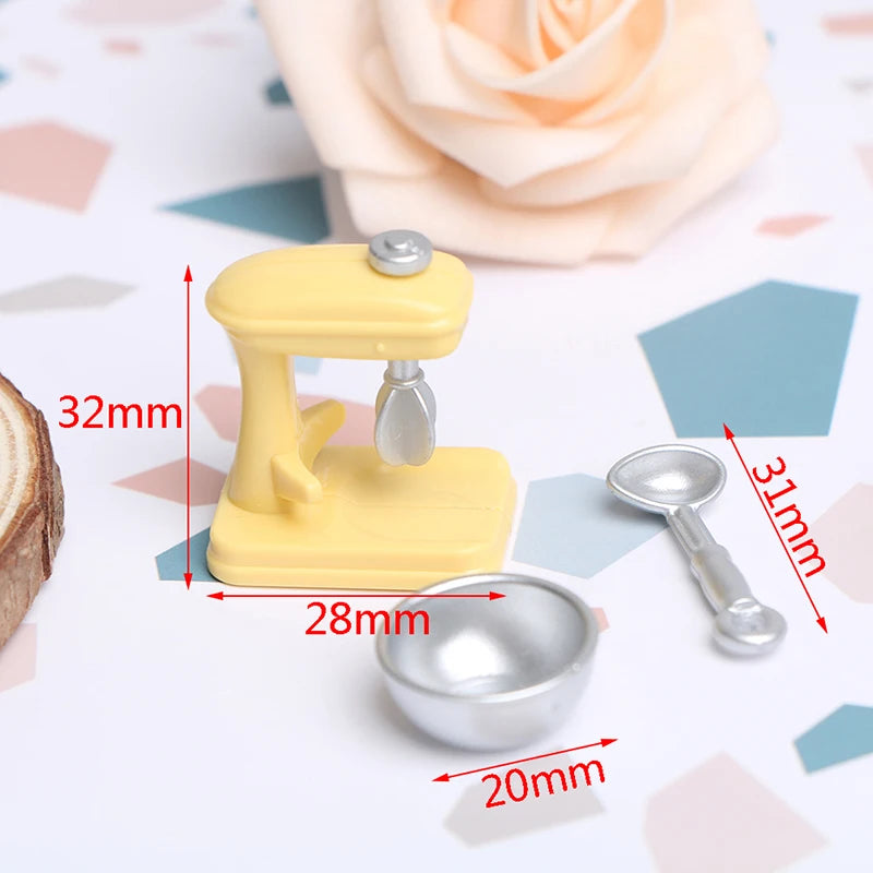 1PC Dollhouse 1/12 Scale Mini Bread Machine Miniature Kitchen Access Toaster Home Decoration Spoon Shovel Cookware Model