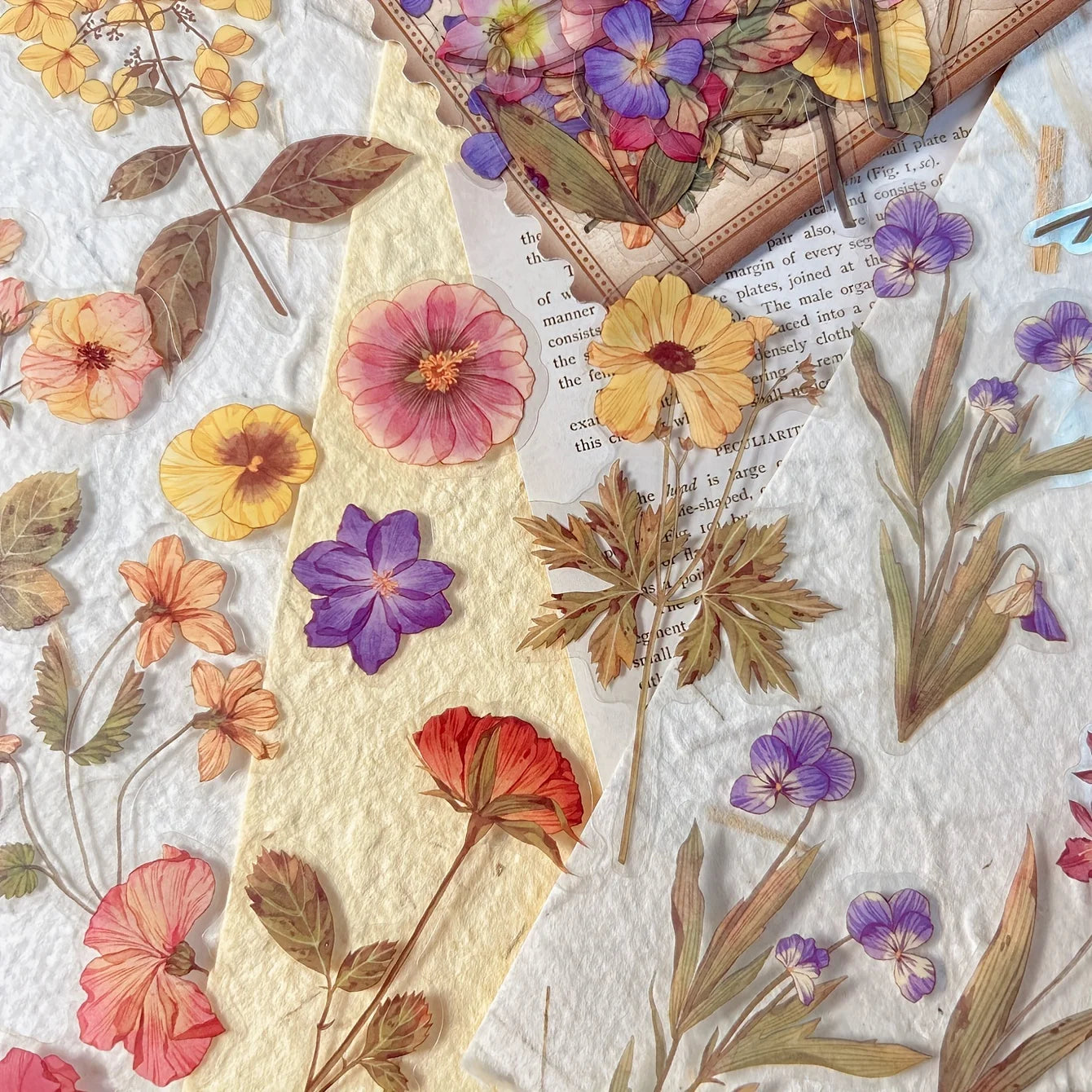 40 sheets Autumn Leaf Mushroom Theme Stickers pack Journal Diy Scrapbooking Supplies Diary Album Aesthetic Stationery Sticker
