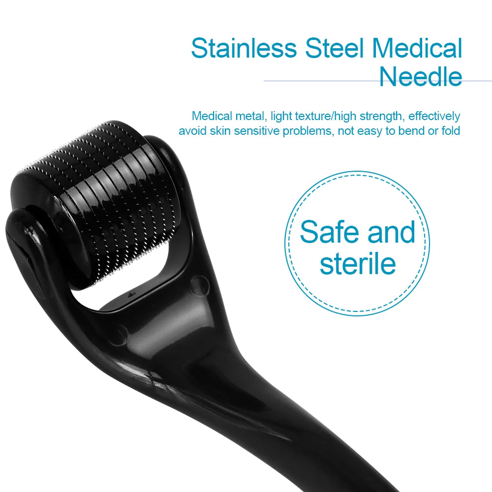 DRS 540 Dermaroller Facial Skin Care Titanium Derma Roller Micro Needle Roller for Hair Regrowth Beard Growth Face Beauty Device