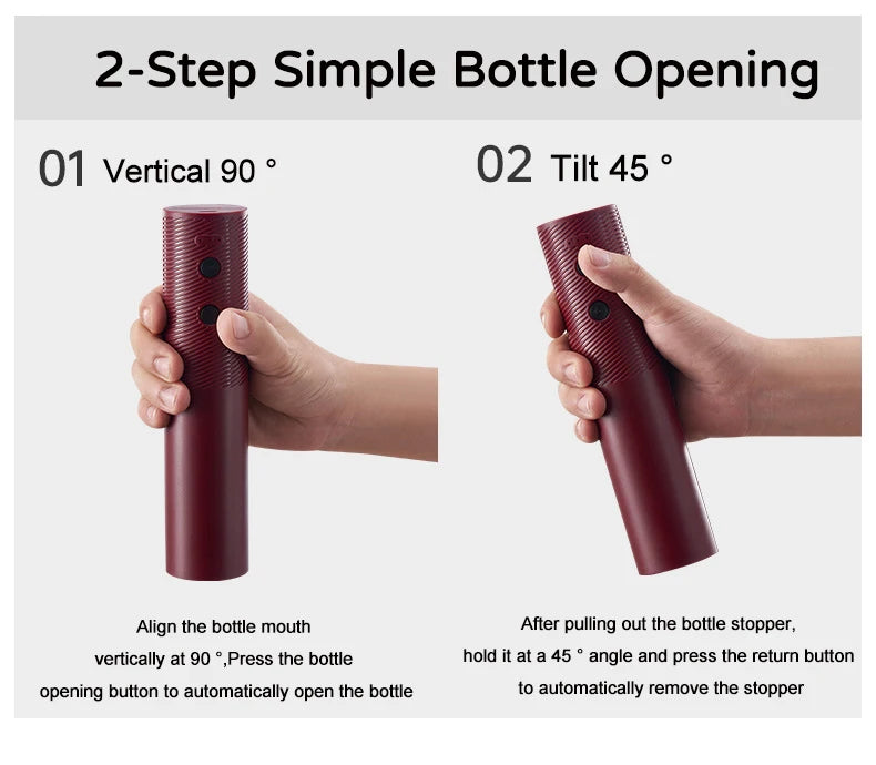 Electric Wine Opener USB Rechargeable Automatic Large Battery Powered Effortless Bottle Opener For Kitchen BarTools Party Gift