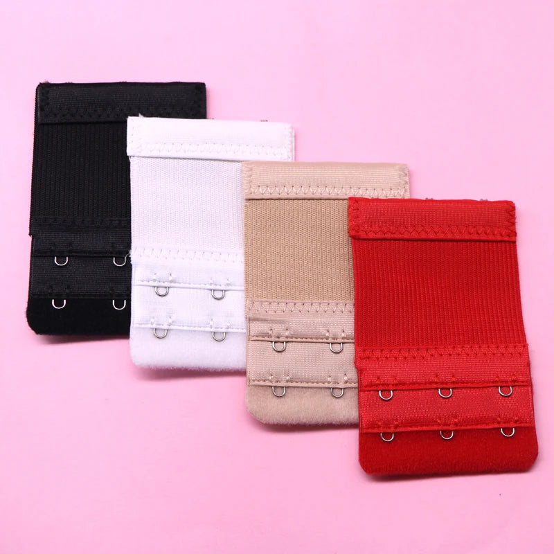 3PCS Lady 3Hooks Bra Extender for Women's Elastic Bra Extension Strap Hook Clasp Expander Adjustable Belt Buckle Underwear