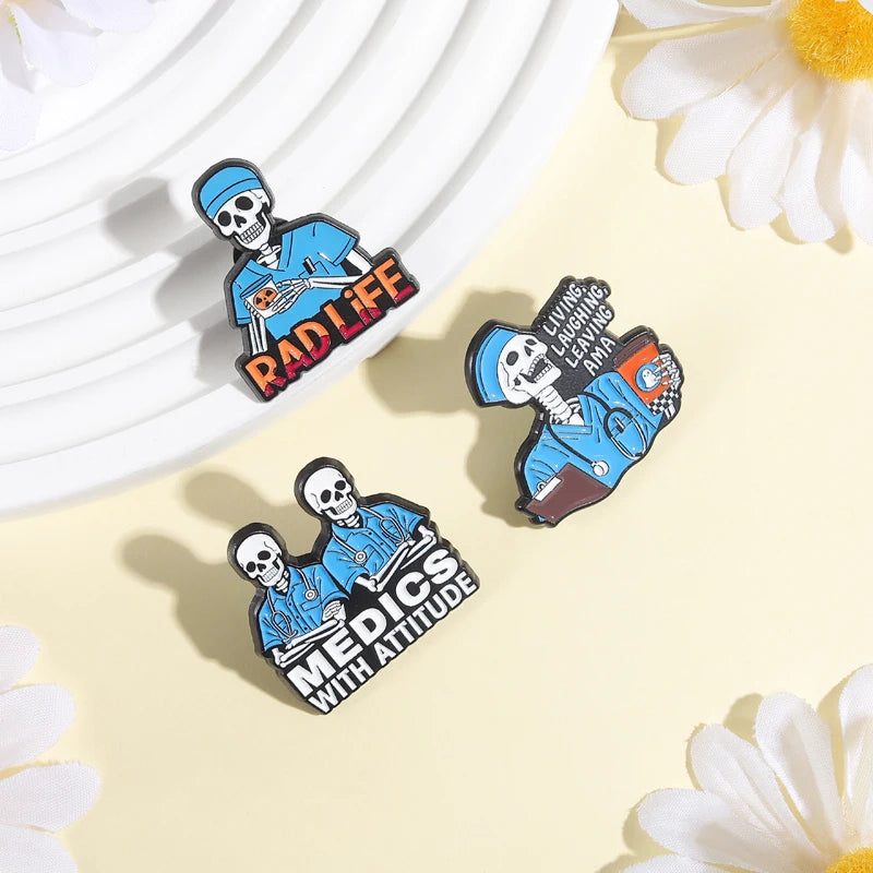 3-7pcs/sets Cartoon Anime Middle Finger Rude Cat Enamel Pins Low Battery Daisy Flower Brooches Backpack Lapel Badge Jewelry Gift