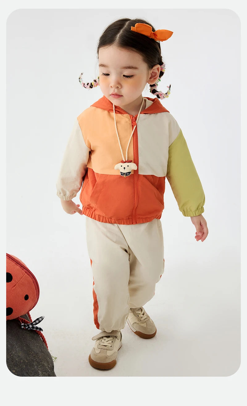 Mini Bala Unisex Kids Outdoor Long Sleeve Set 2025 New Full Comfortable Hooded Top-and-Long Trousers