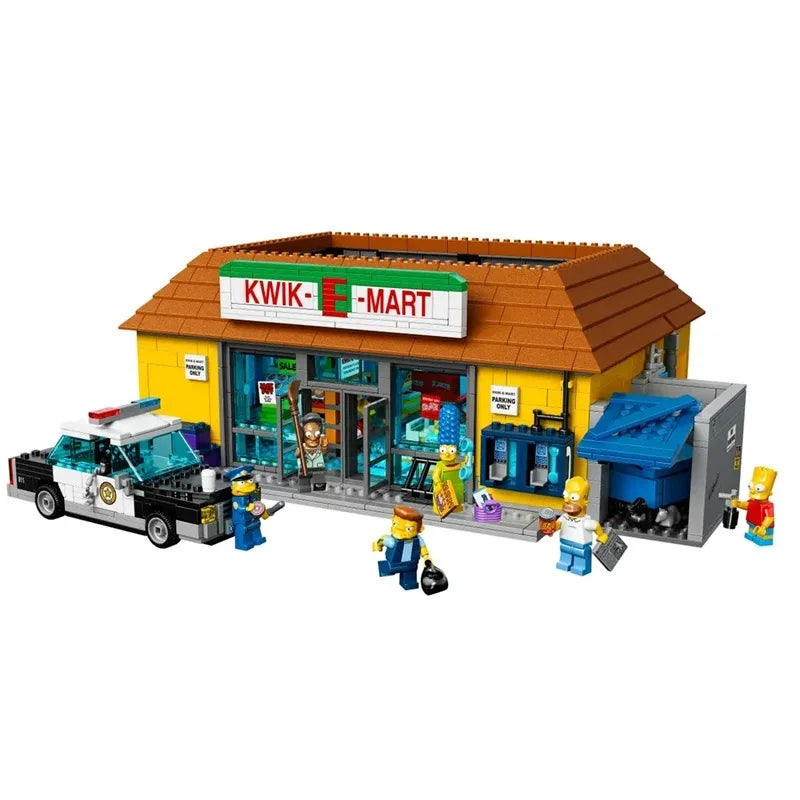 2179pcs The Kwik E Mart Store Virginia Simpsons Convenience Supermarket 71016 Building Block Model Toy Birthday Christmas Gifts
