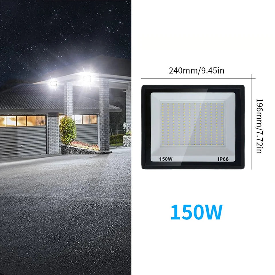 Outdoor LED Floodlights 10W 20W 30W 50W 100W 150W 200W 300W AC220V AC110V Ultra-bright Garden Garage Lighting Outdoor LED Light