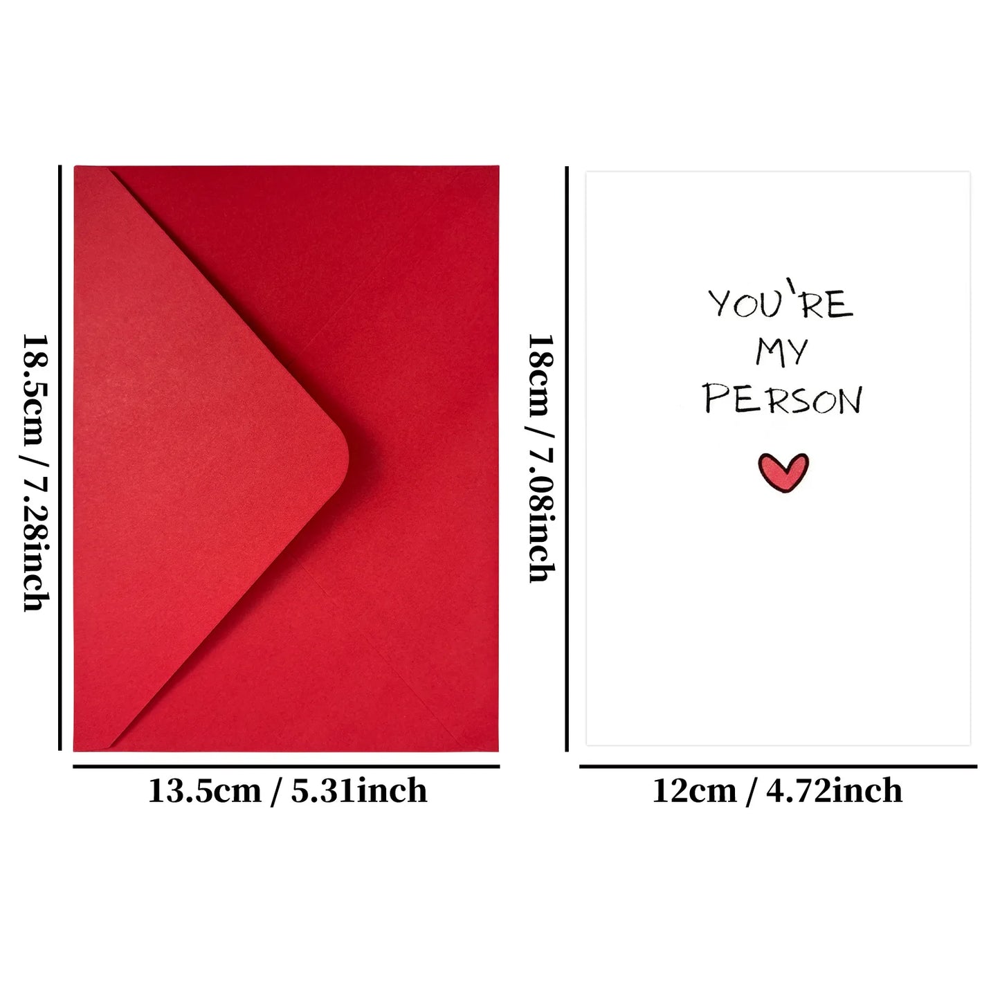 Love Note Card with Envelope - Perfect for Couples, Anniversary & Valentine's Day Gift for Wife or Husband
