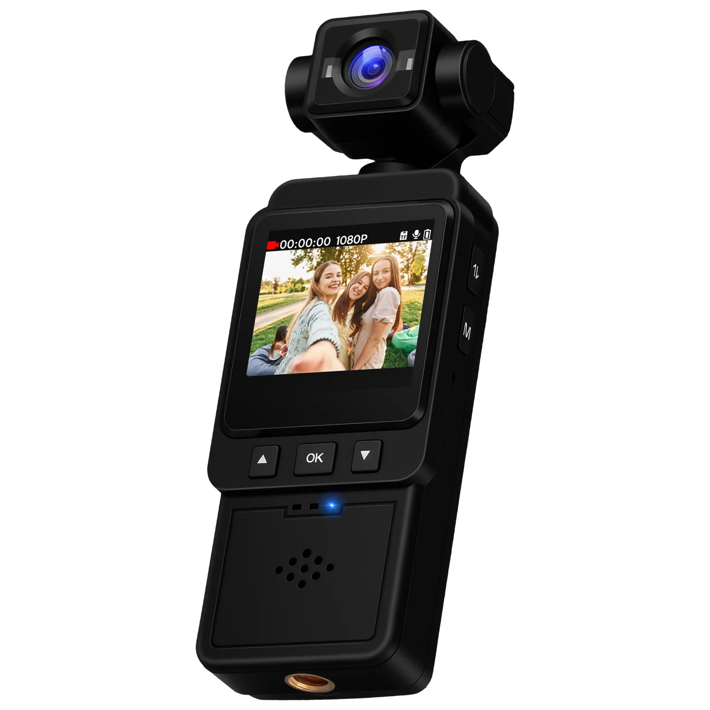 Inefala 1080P Sports Pocket Camera 1.54" Mini Lens 180° Rotatable WiFi Wireless Video Recorder 5hours Endurance Motion Camera