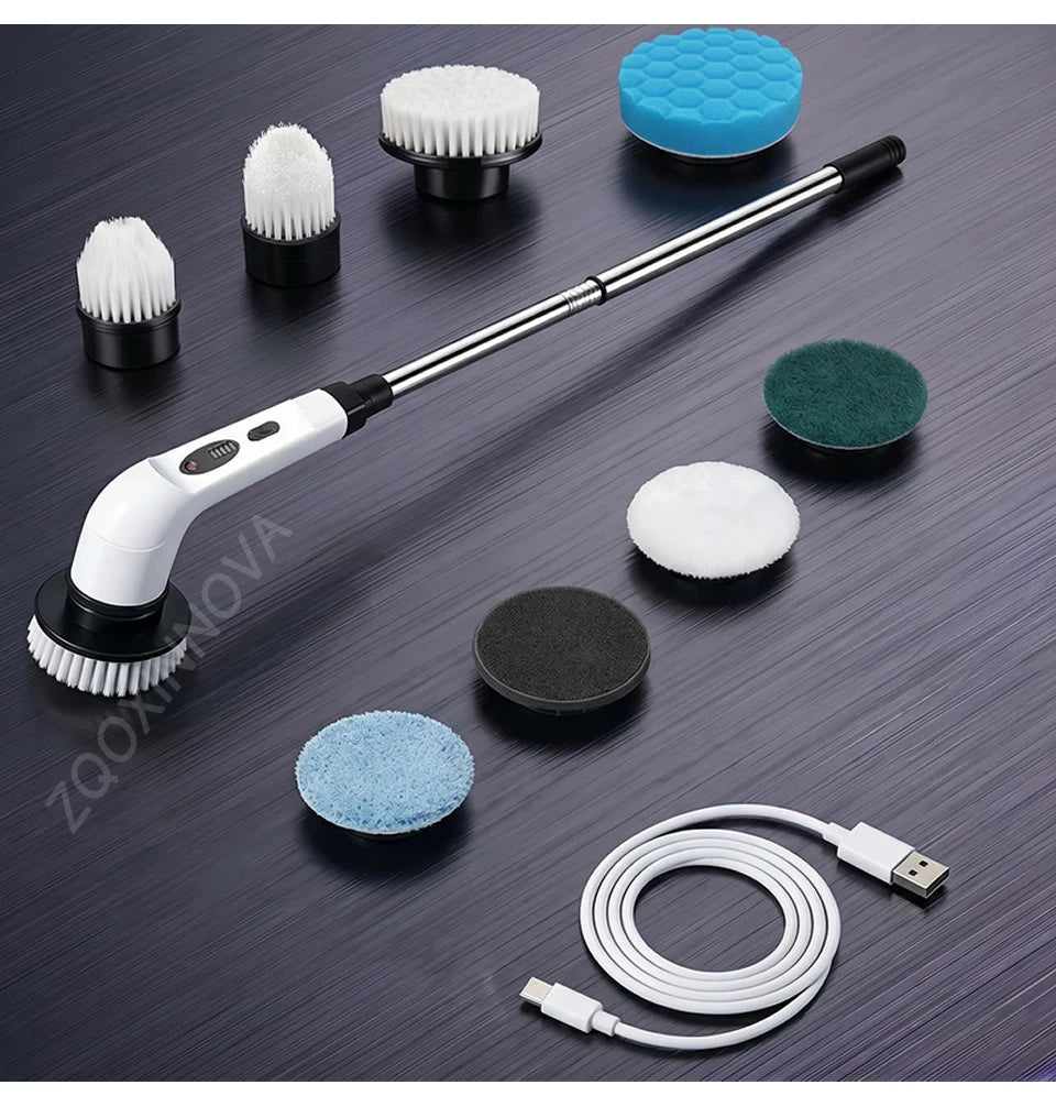 Cordless Household Spin Scrubber Kitchen Gadgets Hair Brushes Bathroom Broom Toilet  Multipurpose Cleaning Brush  Electric Mops
