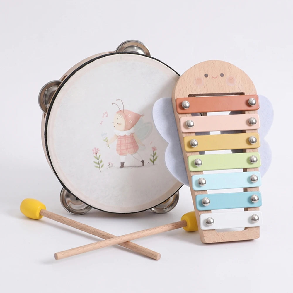 Musical Instruments Montessori Music Baby 0 12 Months Toys Drum Xylophone Kids Early Educational Wooden Instruments Baby Toys