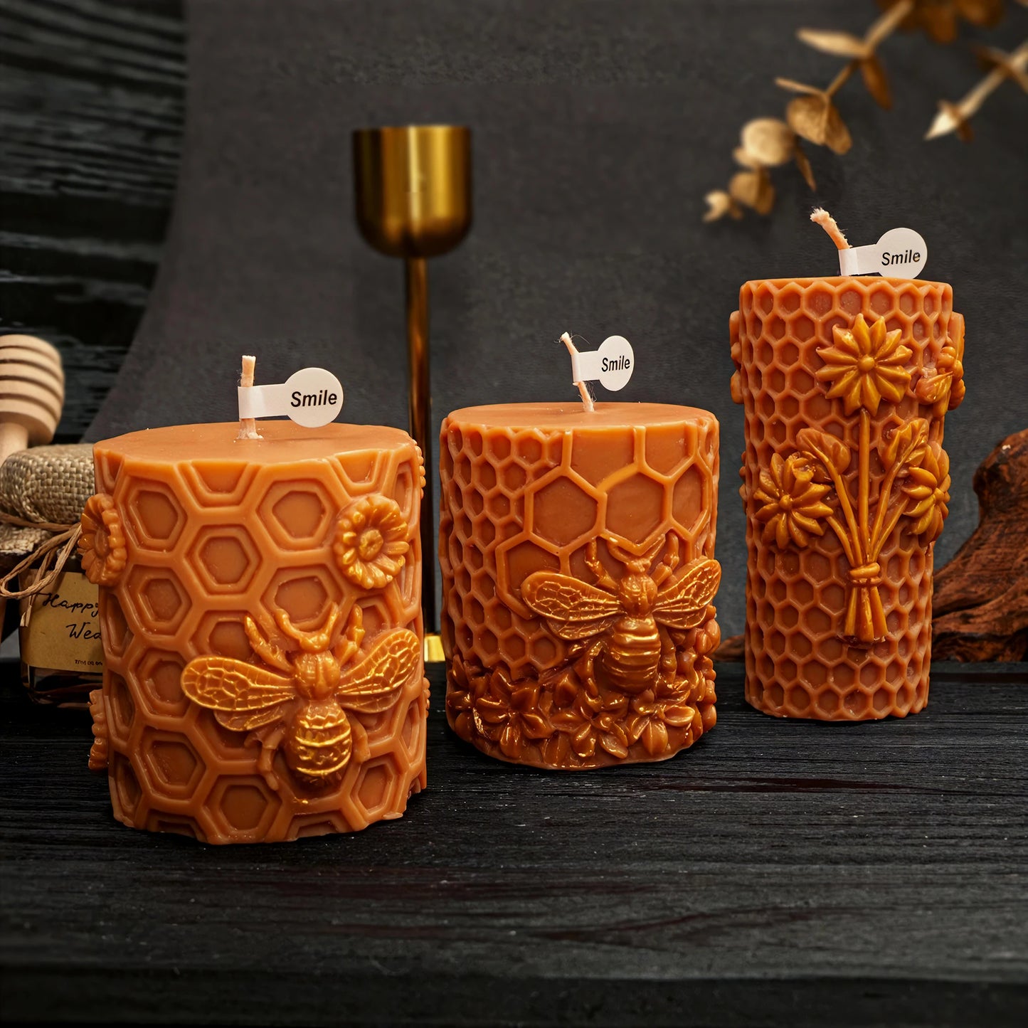 3D Honeycomb Silicone Mold Creative DIY Candle Making Tool Home Decor Handmade Gift Idea for House-shaped Wax Candles